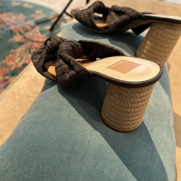 Dolce vita 10M sandal grey knotted fabric round corded rope heels - Picture 7 of 9